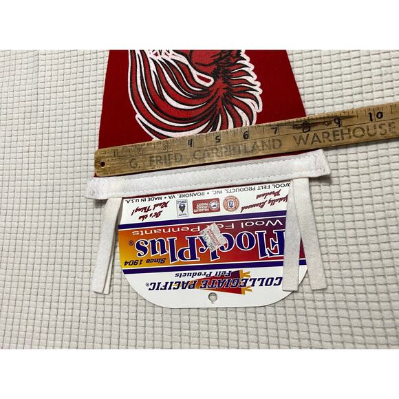 VINTAGE 90's JACKSONVILLE STATE UNIVERSITY GAMECOCKS FELT PENNANT 28" - Picture 8 of 8